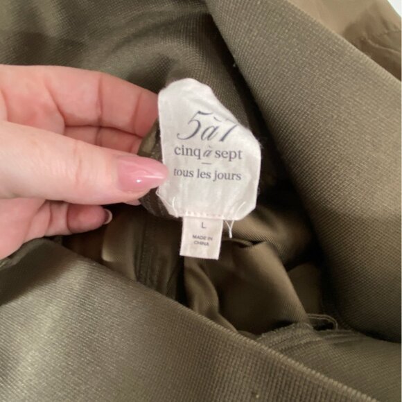 Cinq a Sept Tous Les Jours Giles Pants in Olive Green - Picture 5 of 7